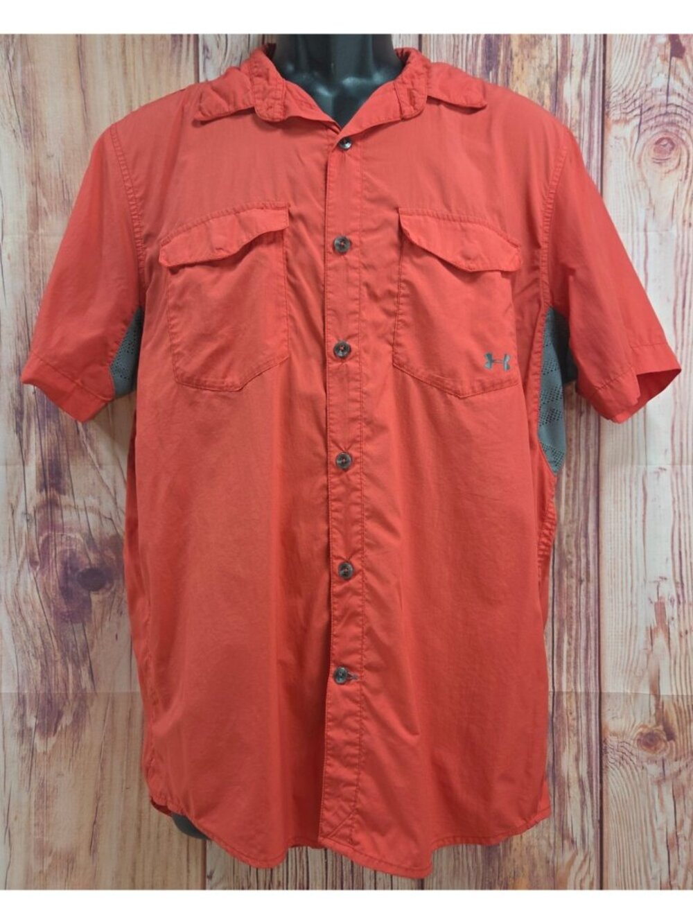 Under Armour Mens Red Short-Sleeve HeatGear Shirt Medium